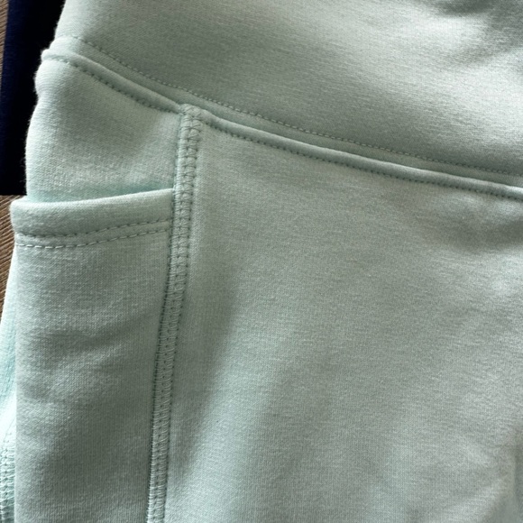 Justice Fleece Lined Leggings - Dark Blue and Light Mint - Picture 6 of 9